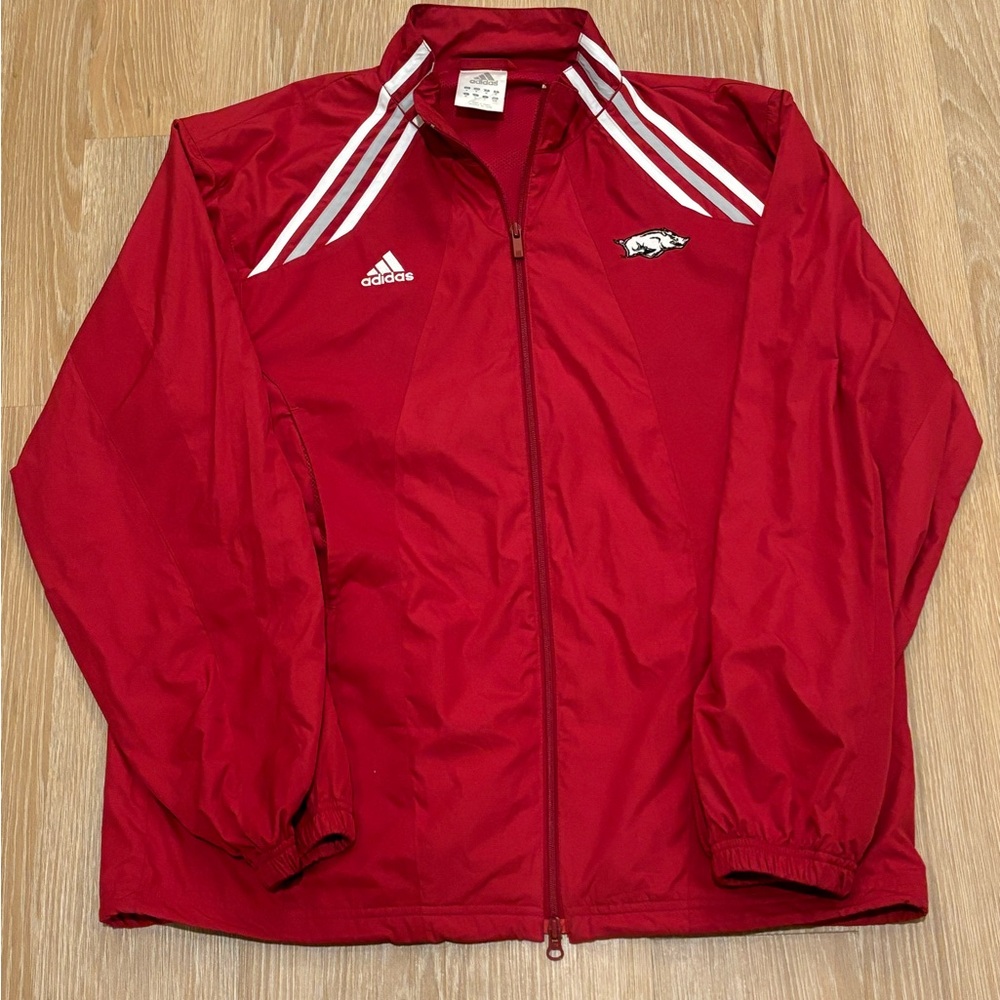 Men’s adidas Arkansas Razorback Full Zip Jacket Size Medium
